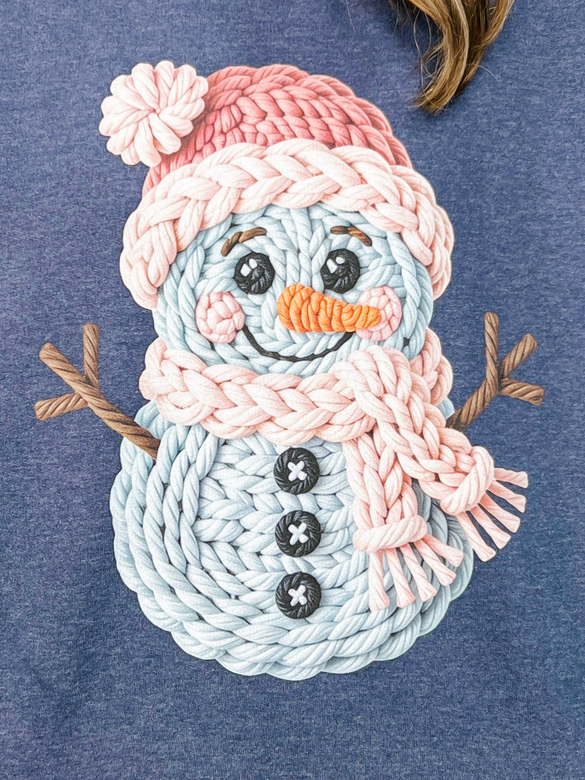 Frosty Yarn Snowman Sweatshirt