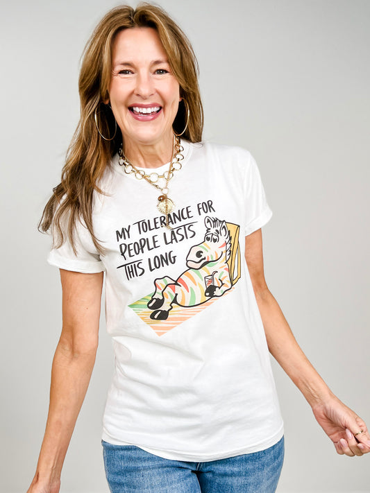 My Tolerance For People Lasts This Long Graphic Tee