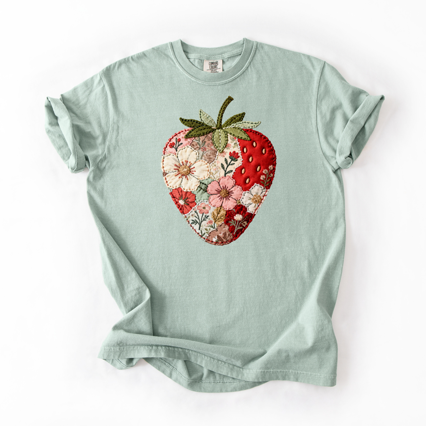 Patchwork Strawberry Graphic Tee