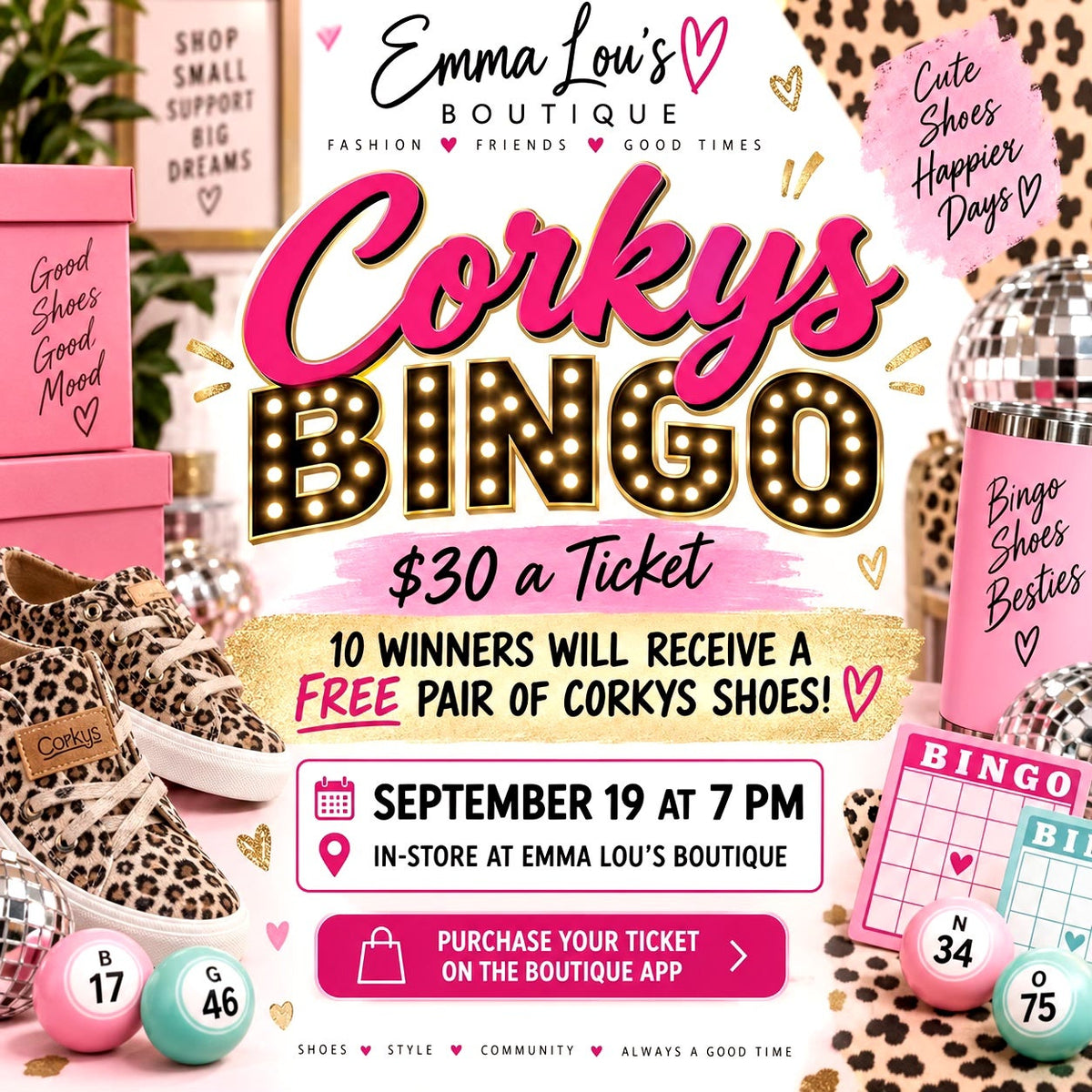 Corky's Bingo Saturday September 19th 7:00pm