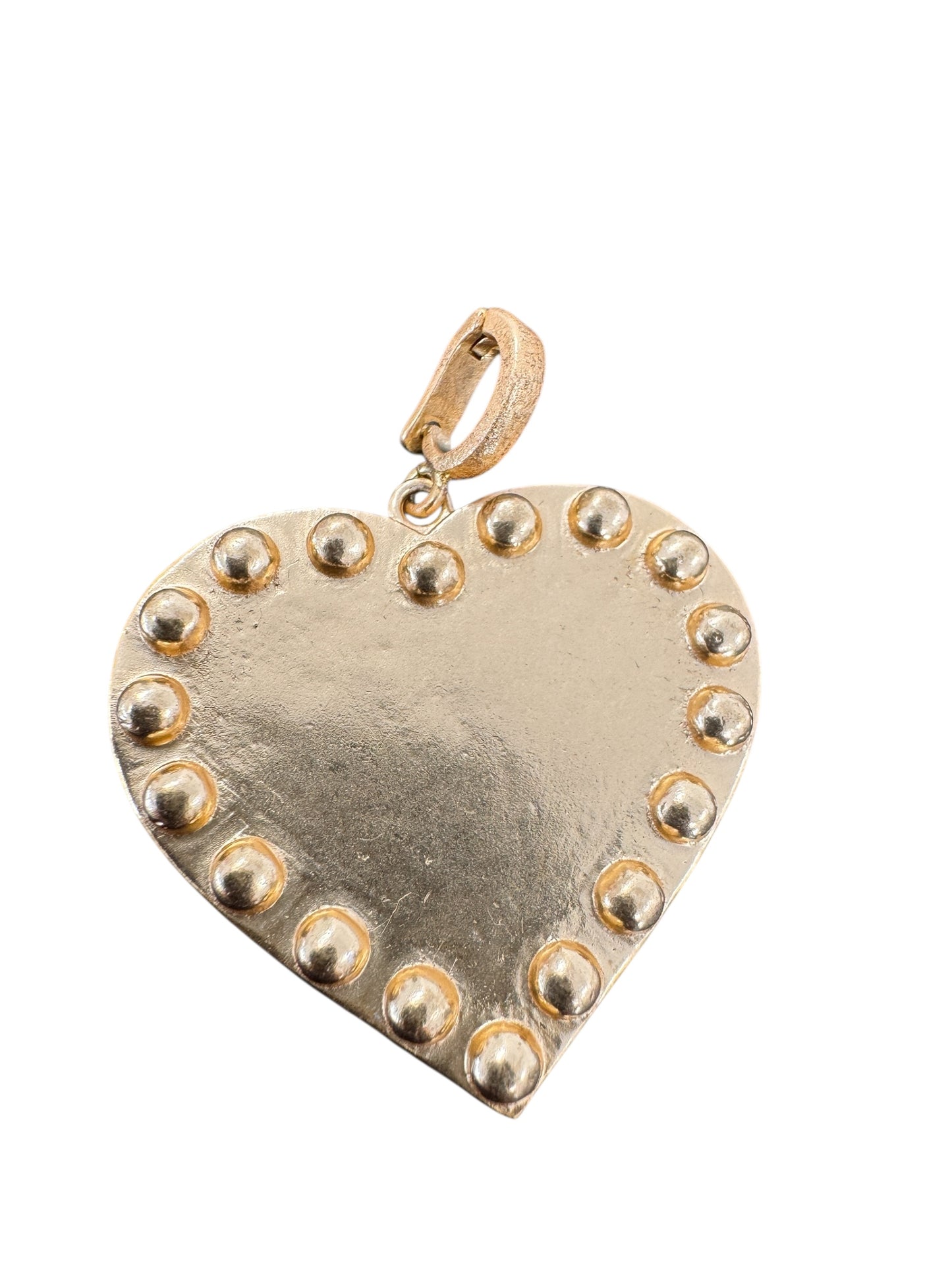 Matte Gold Large Heart Detachable Charm