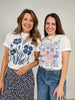 Blue Floral Graphic Tee