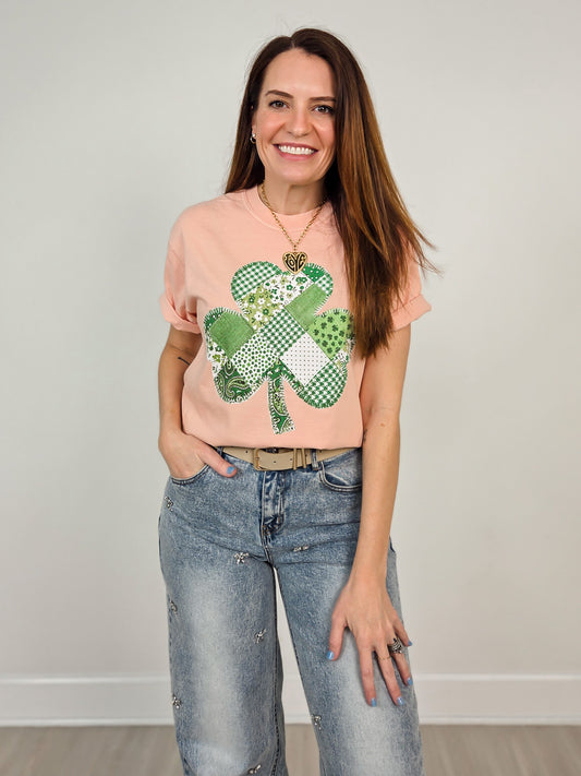 Patchwork Clover Graphic Tee