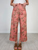 Floral Pattern Mid-Rise Ankle Length Pants