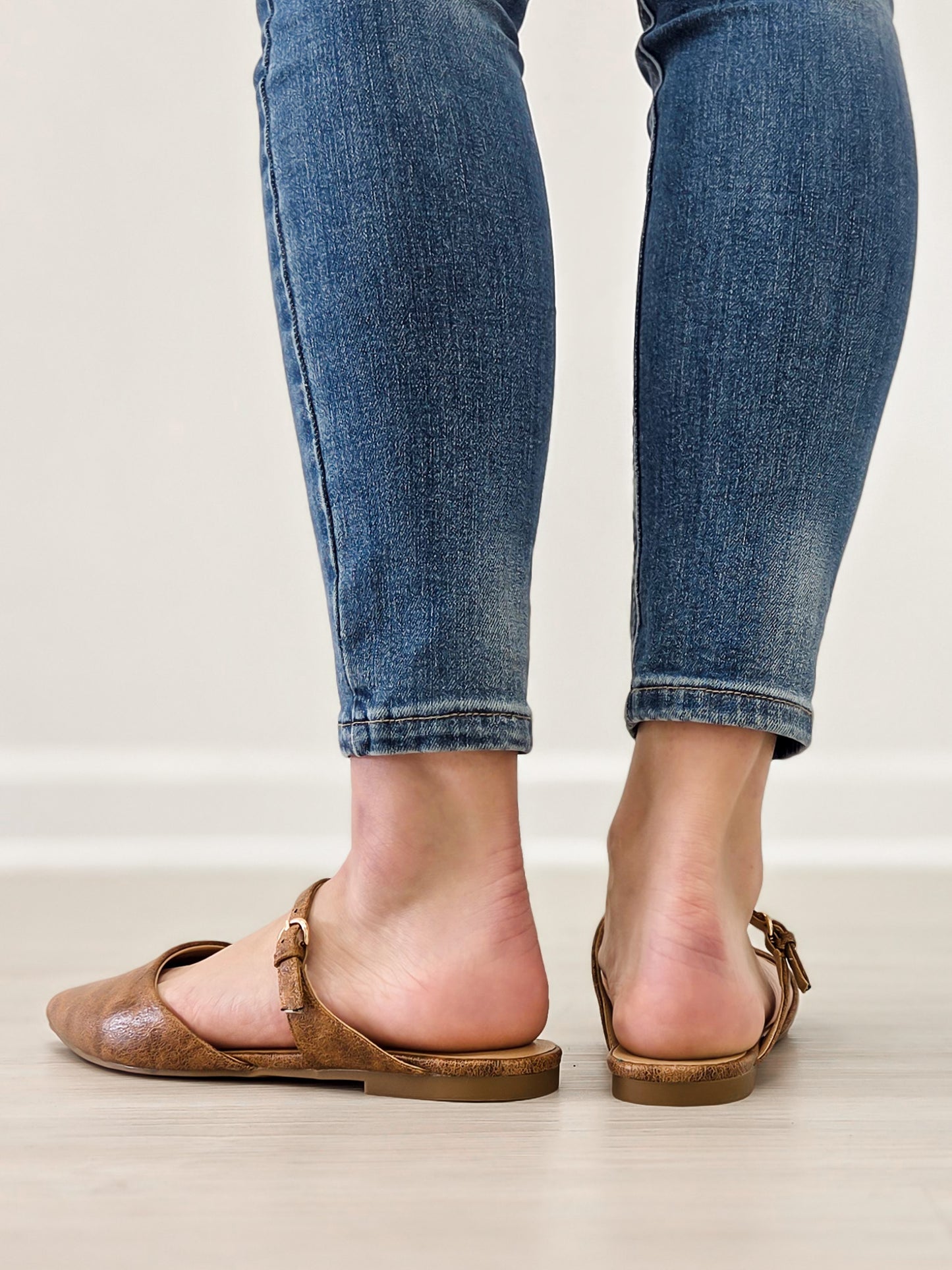 Corkys Wanna Grab Drinks Flats in Cognac Distressed