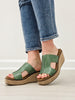 Corkys Kiss N Tell Wedges in Leaf Green