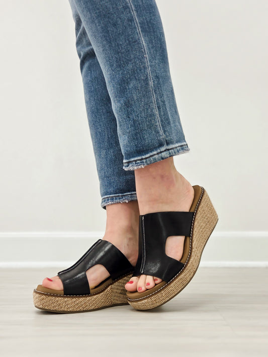 Corkys Kiss N Tell Wedges in Black