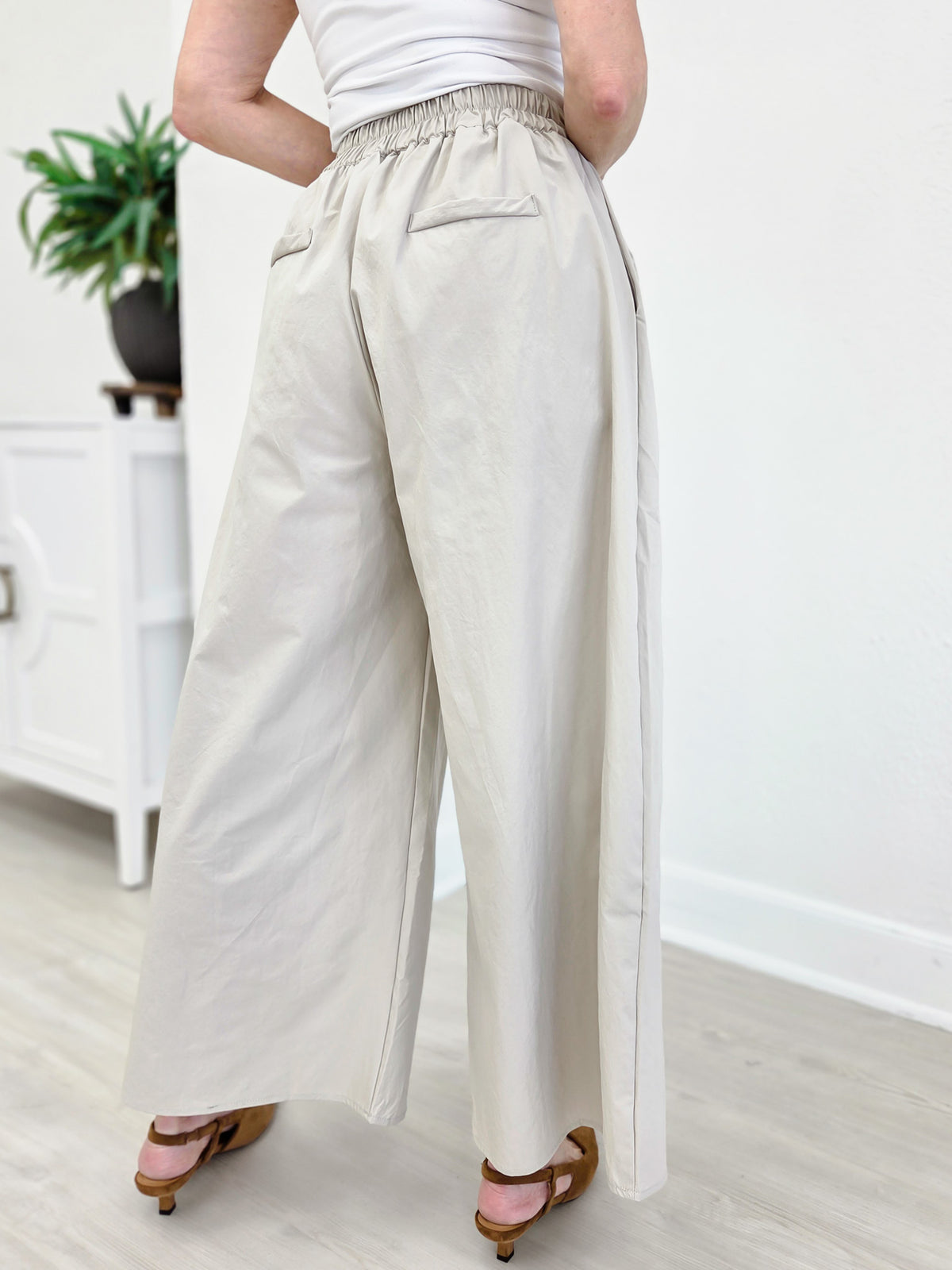 Adele Premium Poplin Wide Leg Pants