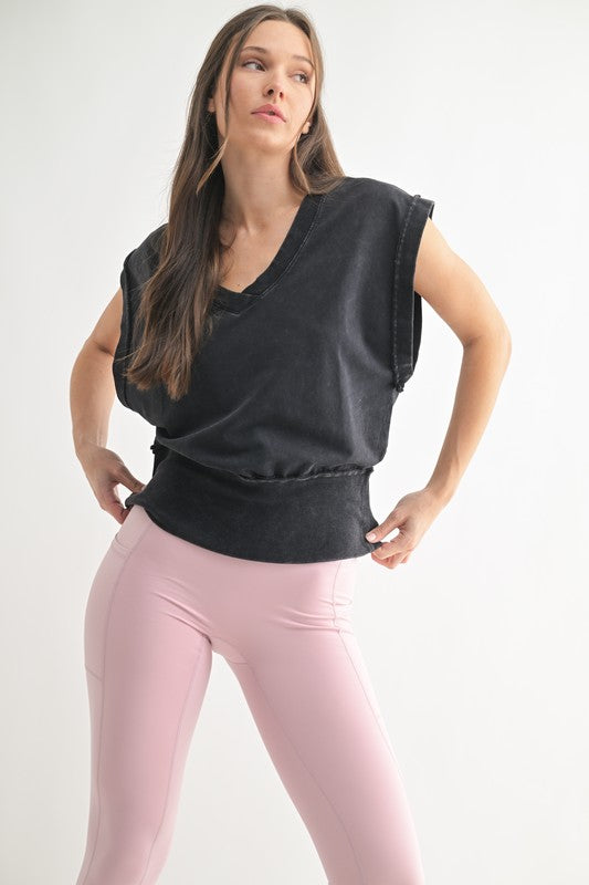 Vintage Stone V-neck Vest Top