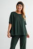 Elbow Length Dolman Sleeves Boatneck Top - GROUP A