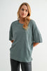 Cotton Blend Waffle Short Sleeve Top - GROUP B