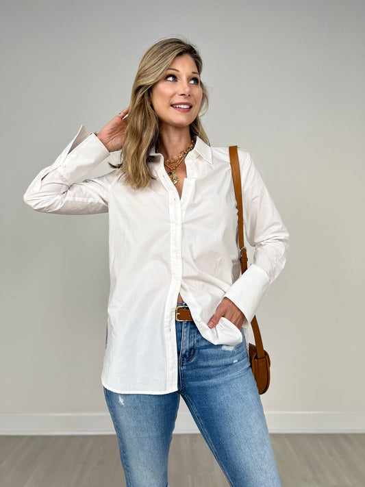 Longline Collared Button-Up Shirt – Versatile Wardrobe Essential