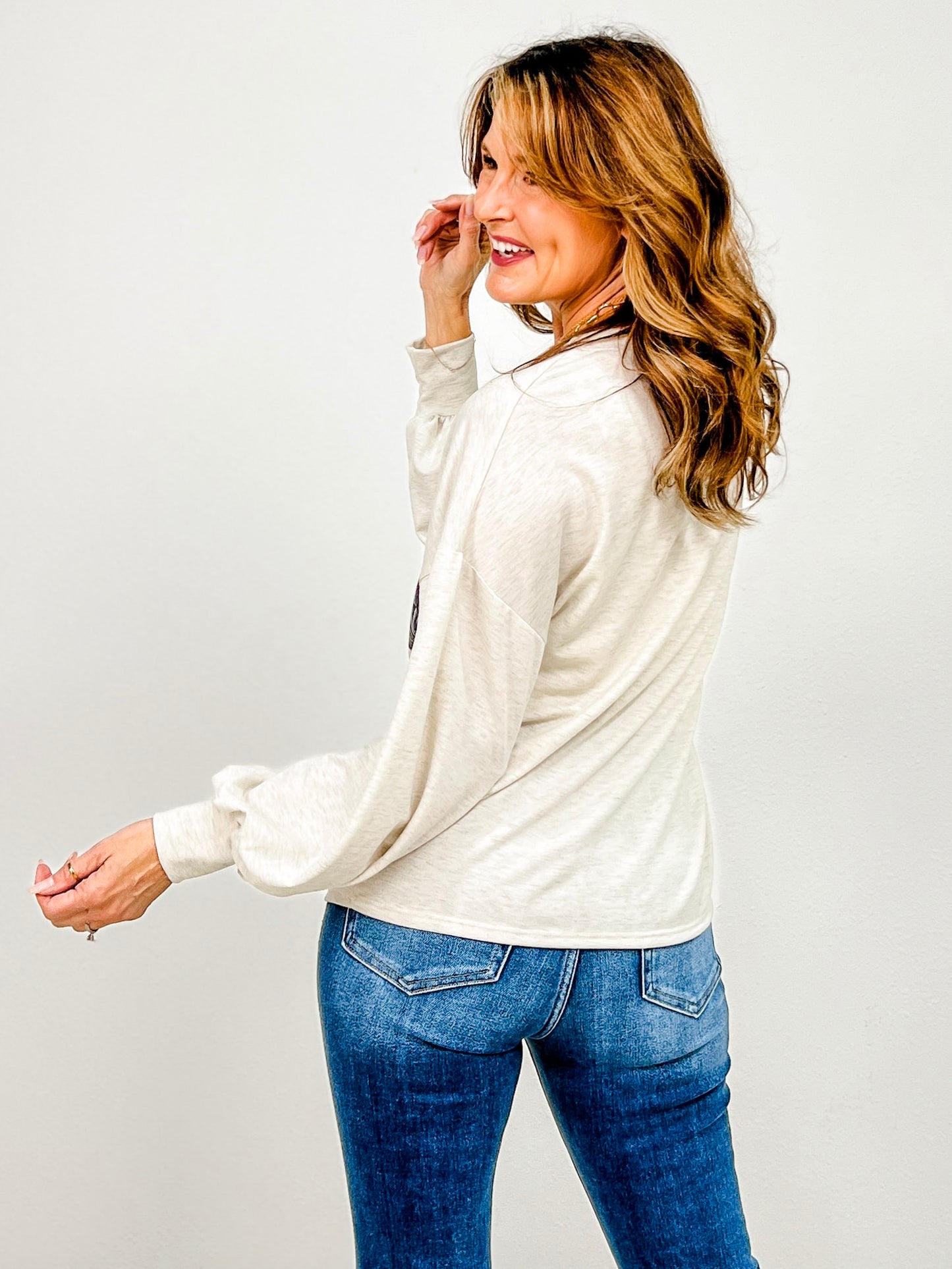 Western Graphic Long Sleeve Sweatshirt