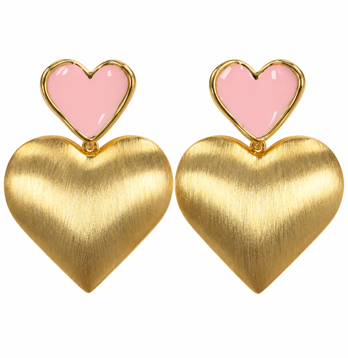 Two Sizes Two Small Heart Earrings