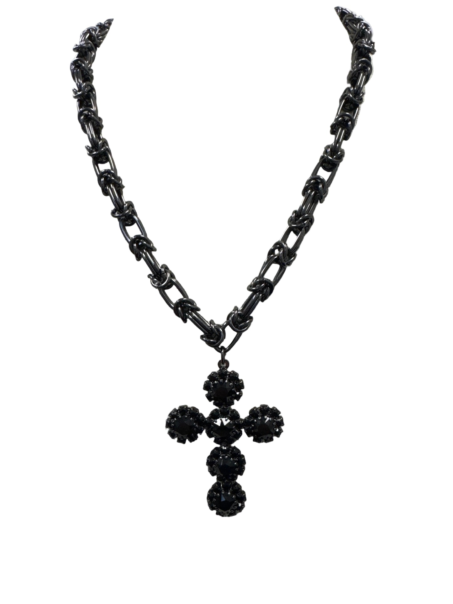 TOVA Madonna Necklace in Jet