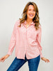 Long Sleeve Collared Pinstripe Button Down Top
