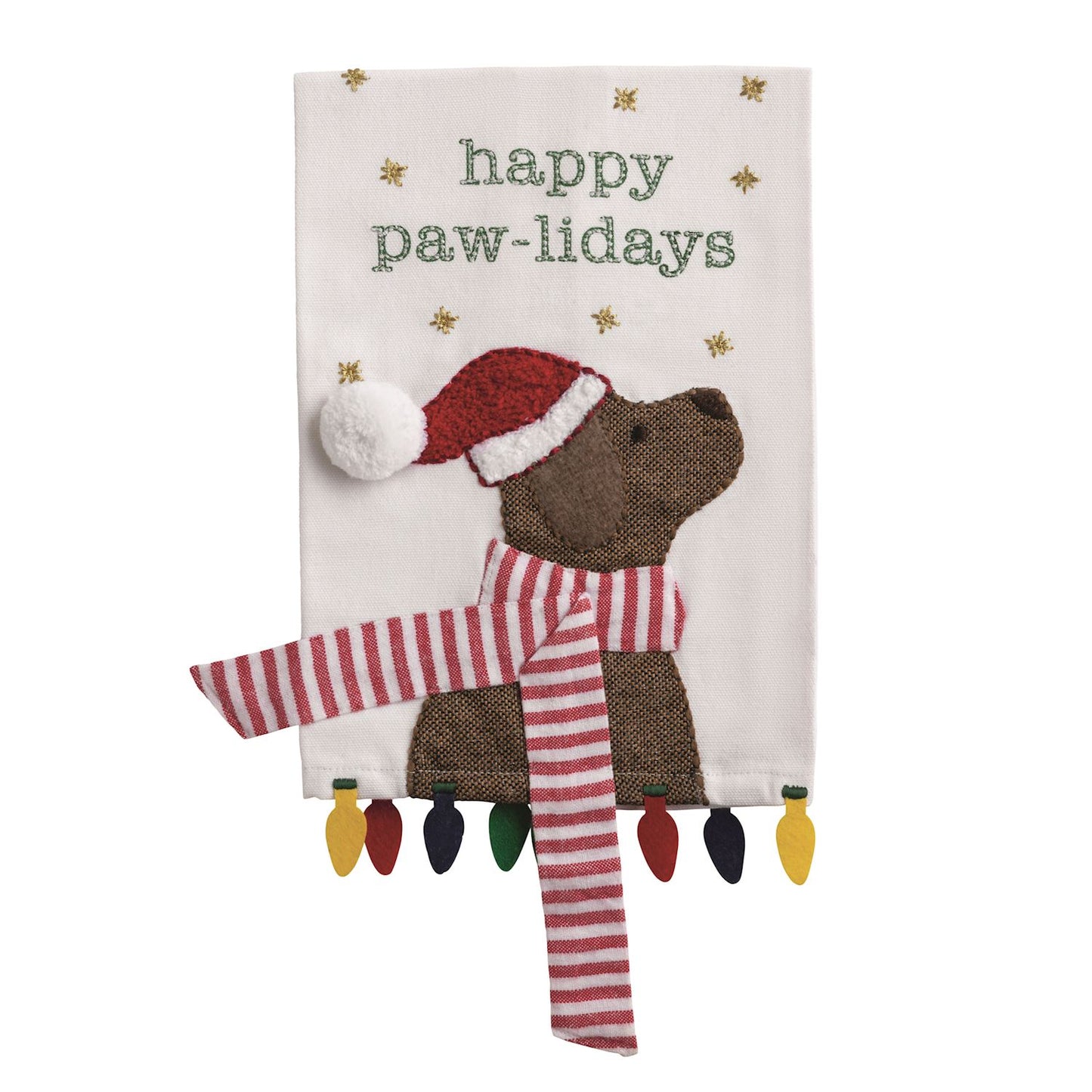 Mud Pie Christmas Pet Dangle Towel