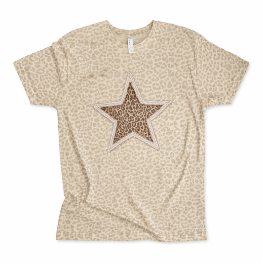 Leopard Star Graphic Tee