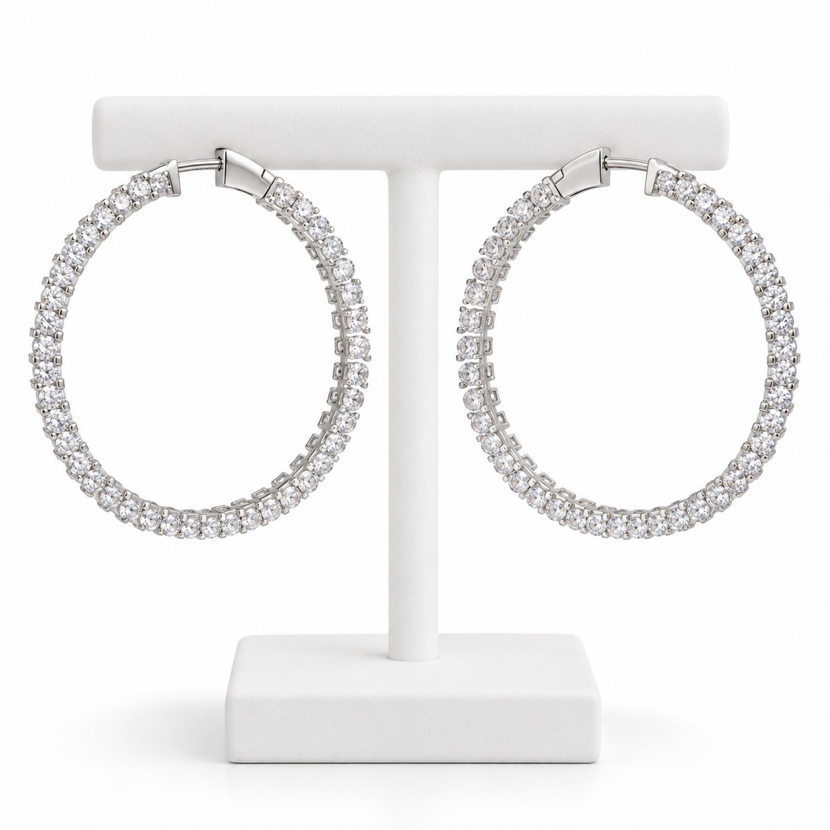 45MM Gold/Silver Round Inside Out Earring