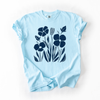 Blue Floral Graphic Tee