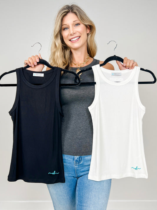 The Lucy Tank – Ultra Soft Viscose Blend Fitted Tank - Basics