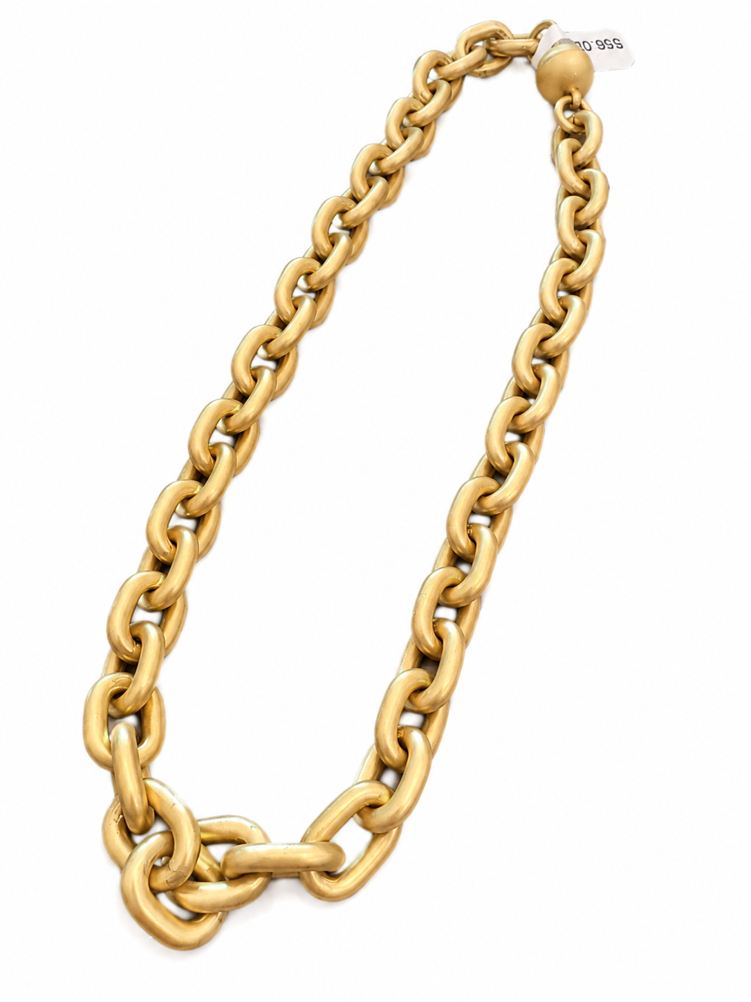 The Brighton Necklace Matte Gold Link Necklace
