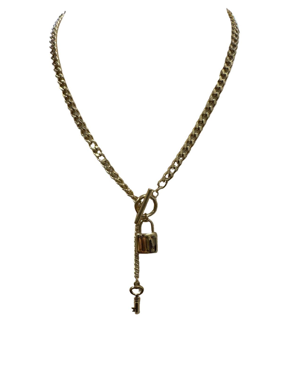 Lock And Key Toggle Clasp Necklace