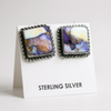 Sterling Silver Square Earrings
