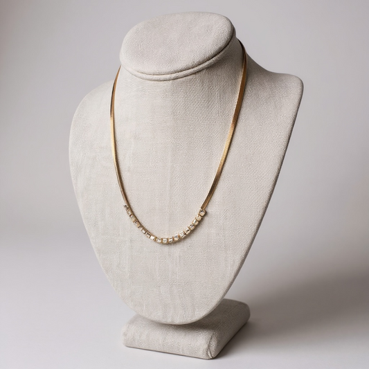 Snake Chain Diamond Necklace