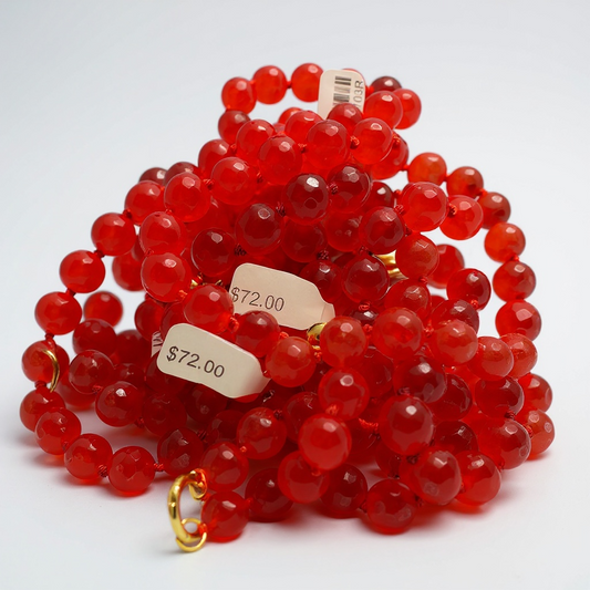 18" Cranberry Beaded Magnetic Necklace