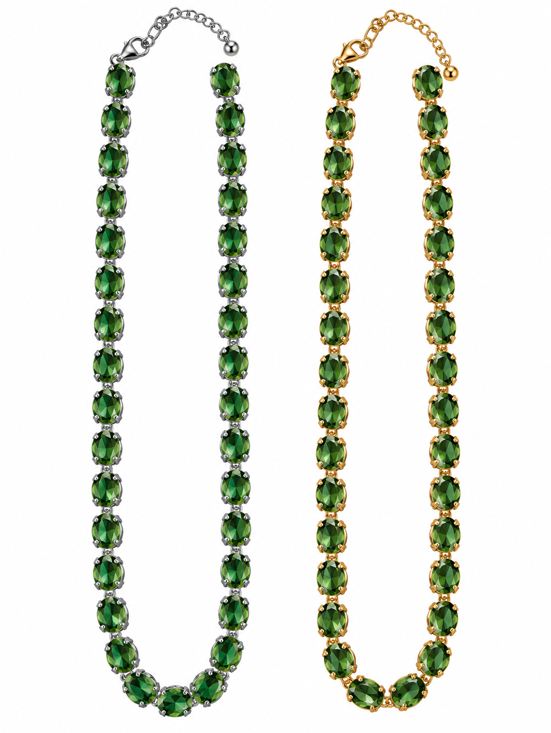 Simply Stunning Crystal Necklace in Green