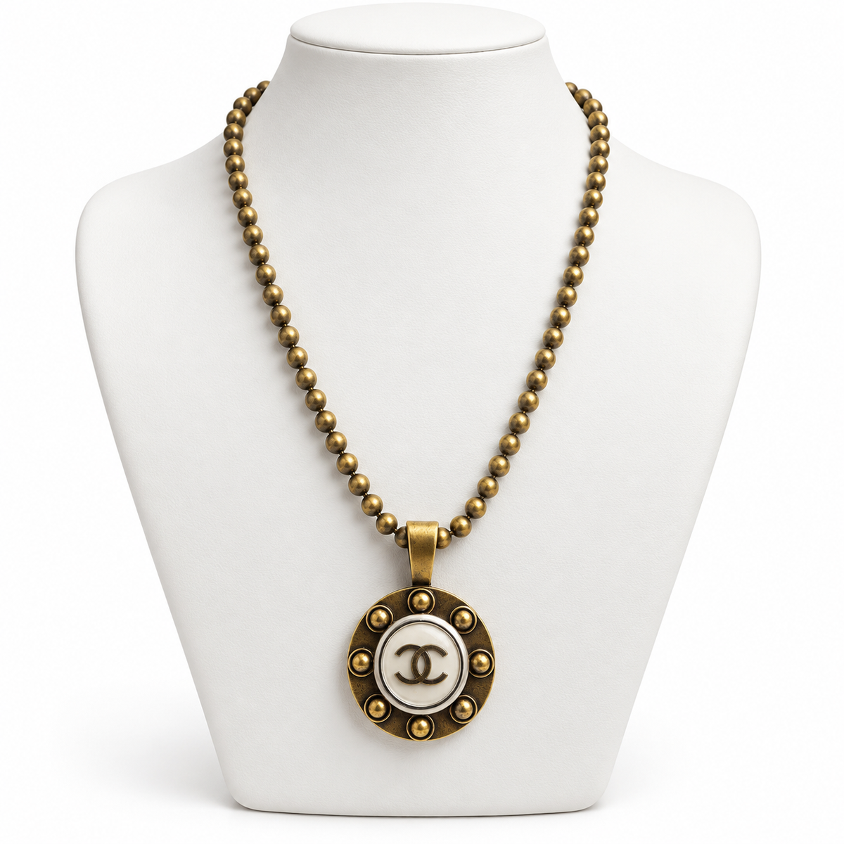 Ivory Crest Medallion Necklace