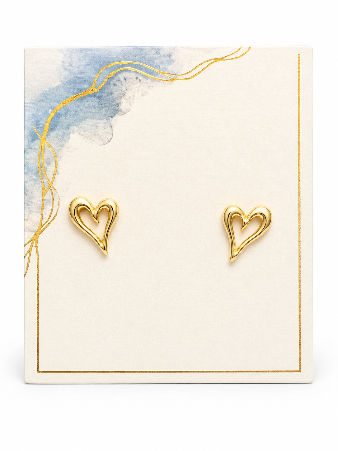 Mini Heart Outline Earrings