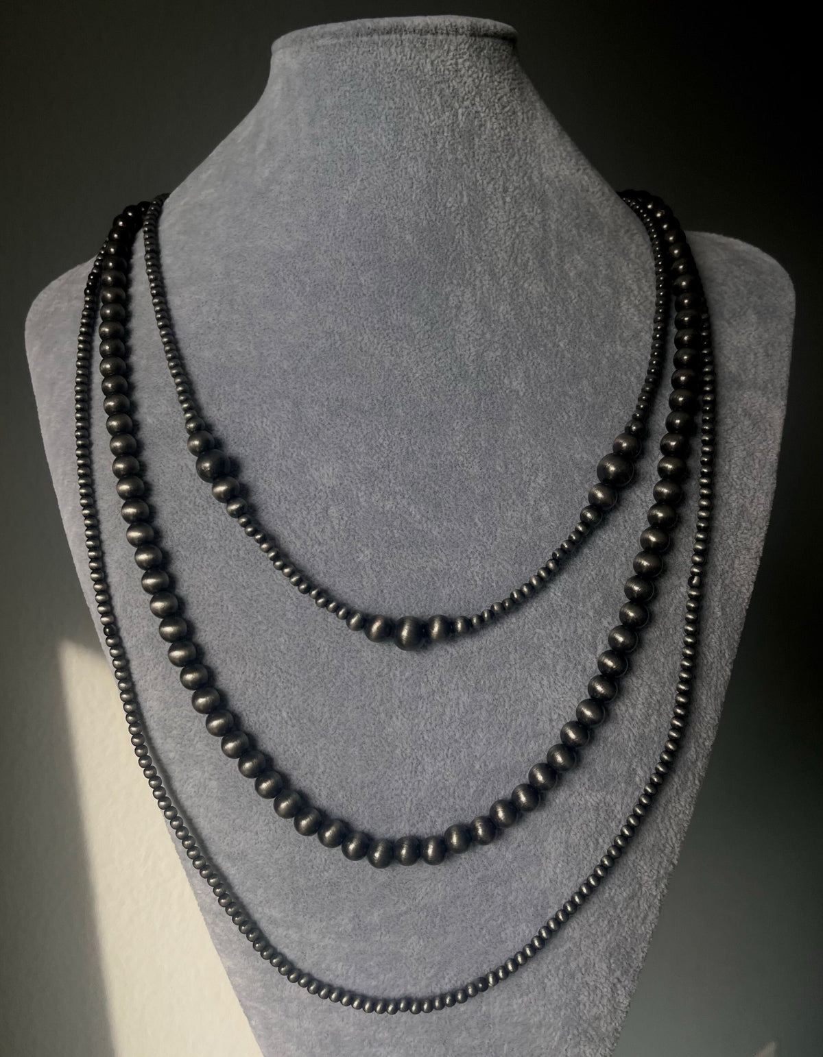 Triple Layered Navajo Bead Necklace
