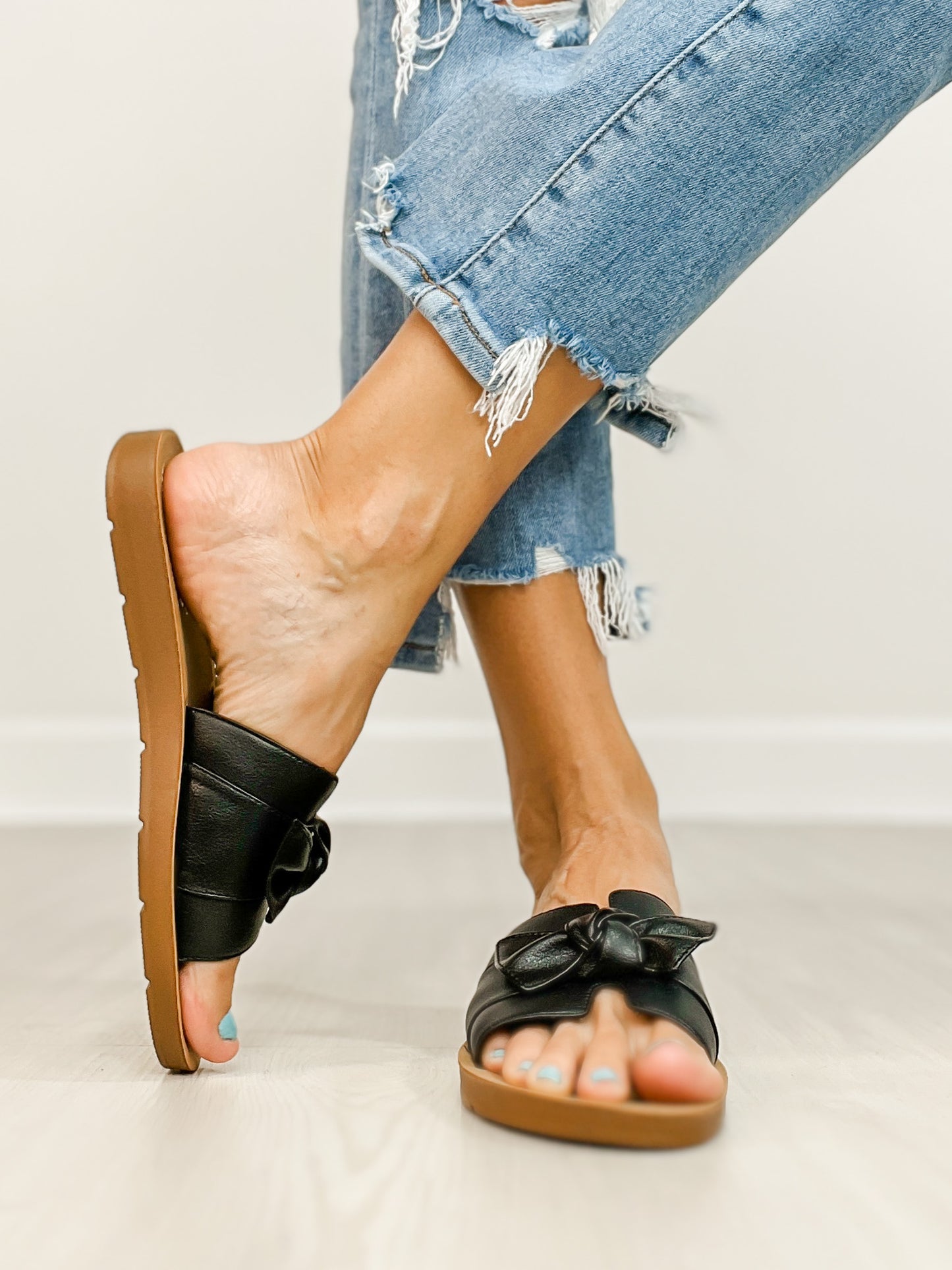 Corkys Rock The Bowt Slide Sandals in BLACK