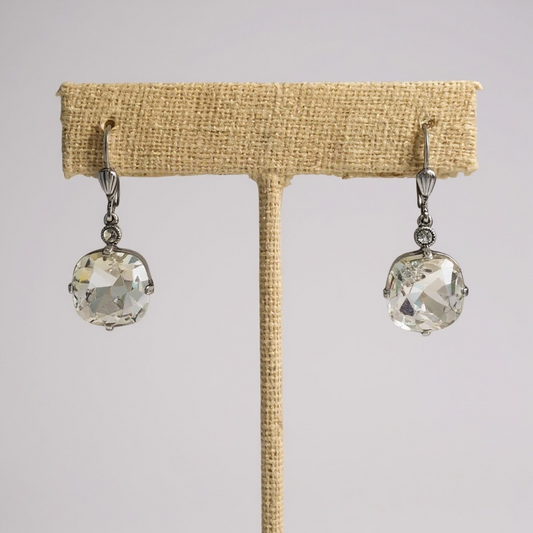 Luxe Round Crystal Earrings - 3 Colors