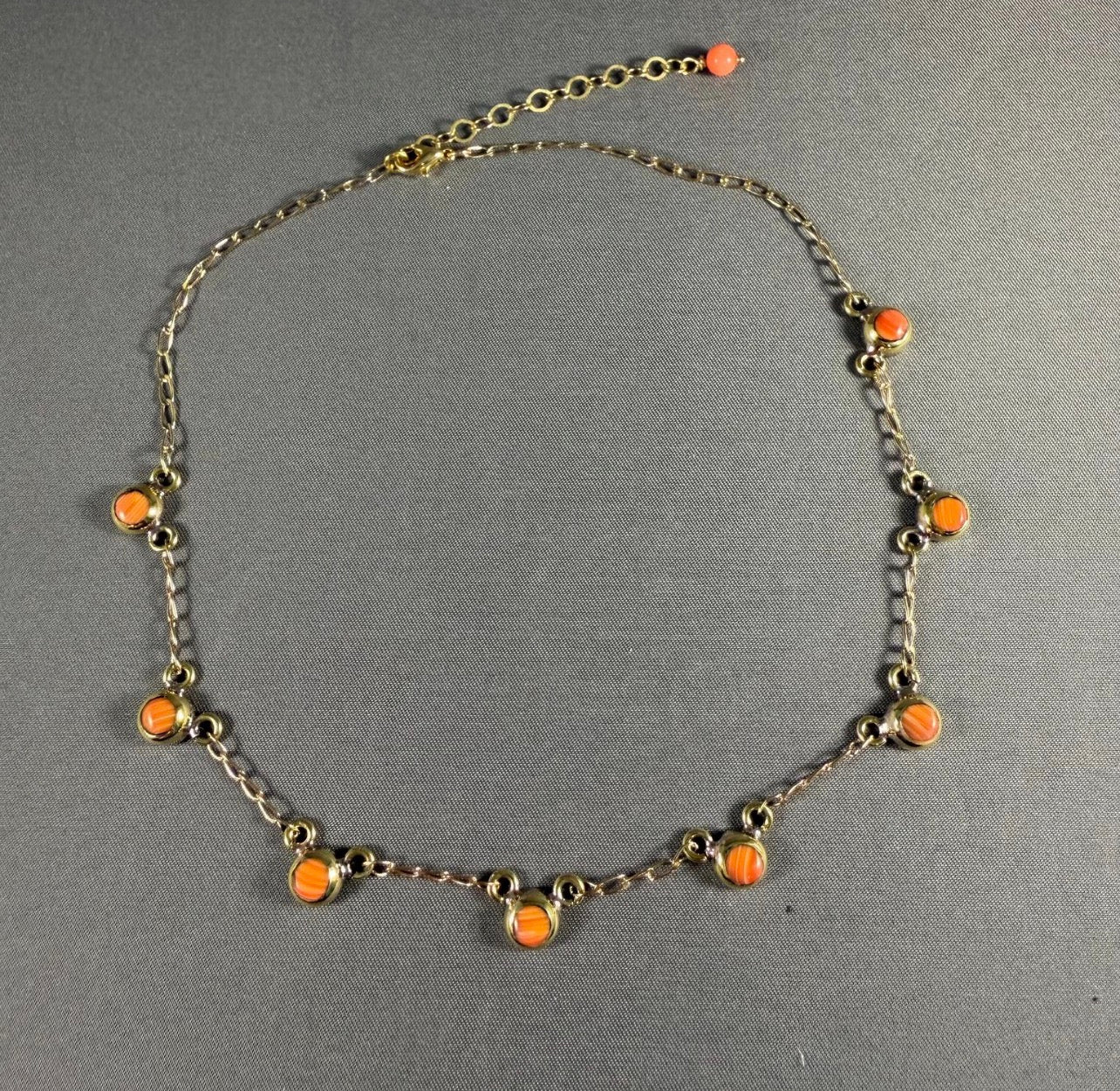 Brass Multi Dot Choker Necklace