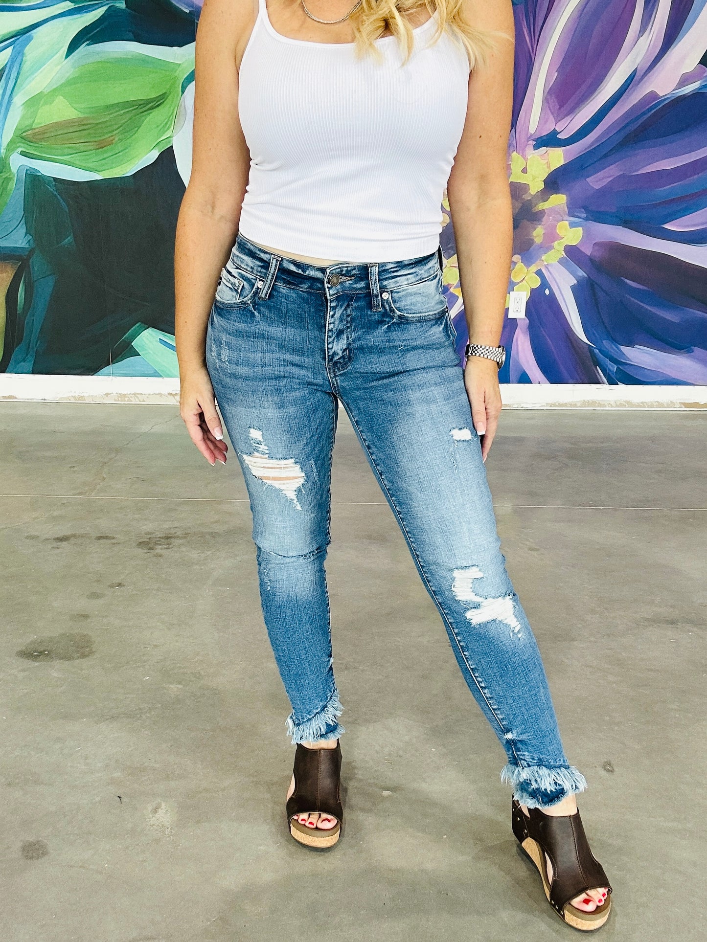 KanCan Mid Rise Ankle Skinny Jean