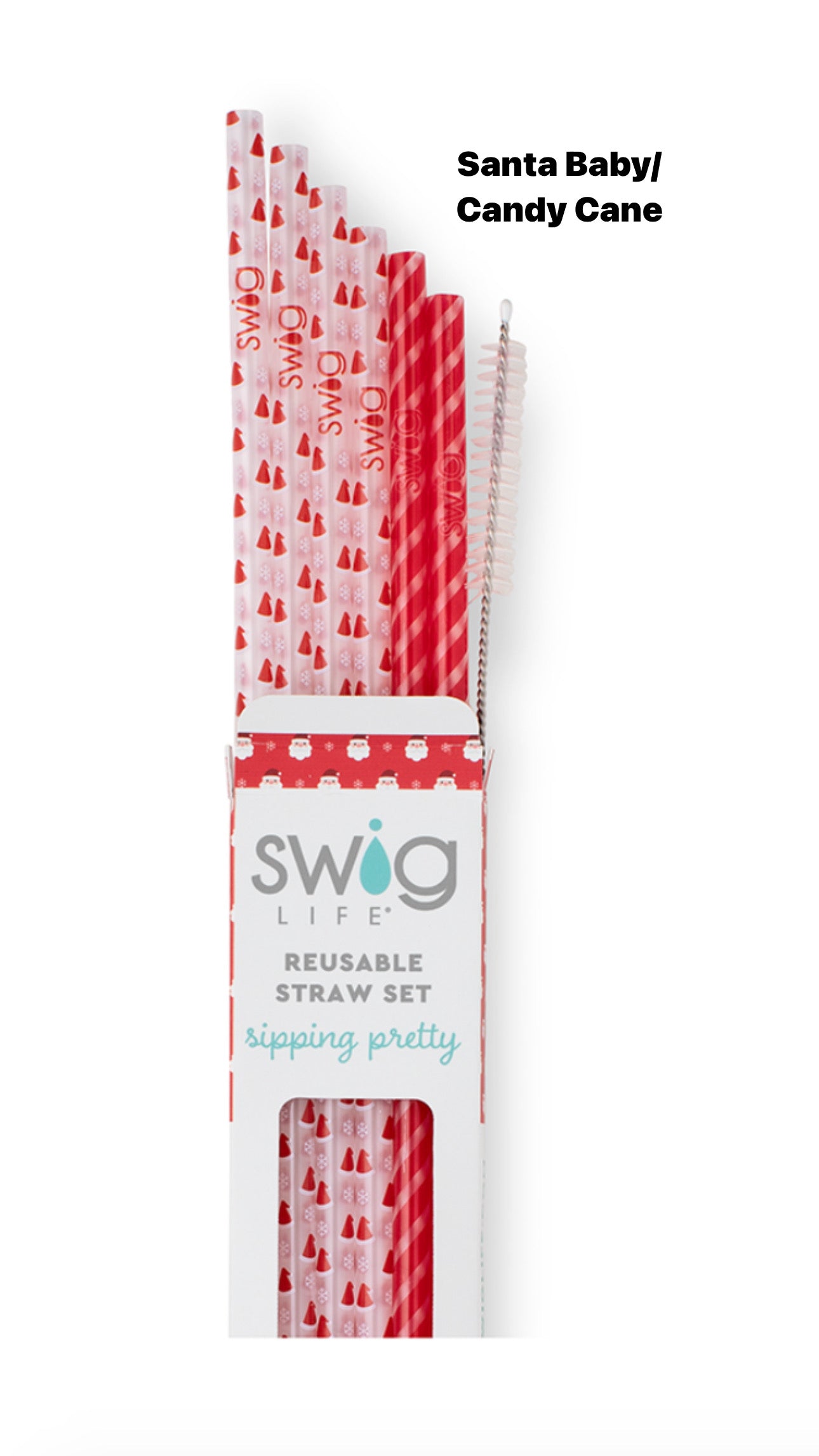 SWIG Christmas Reusable Straw Sets