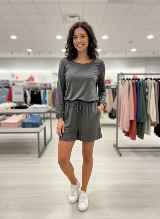 Long Sleeve Lounge Romper