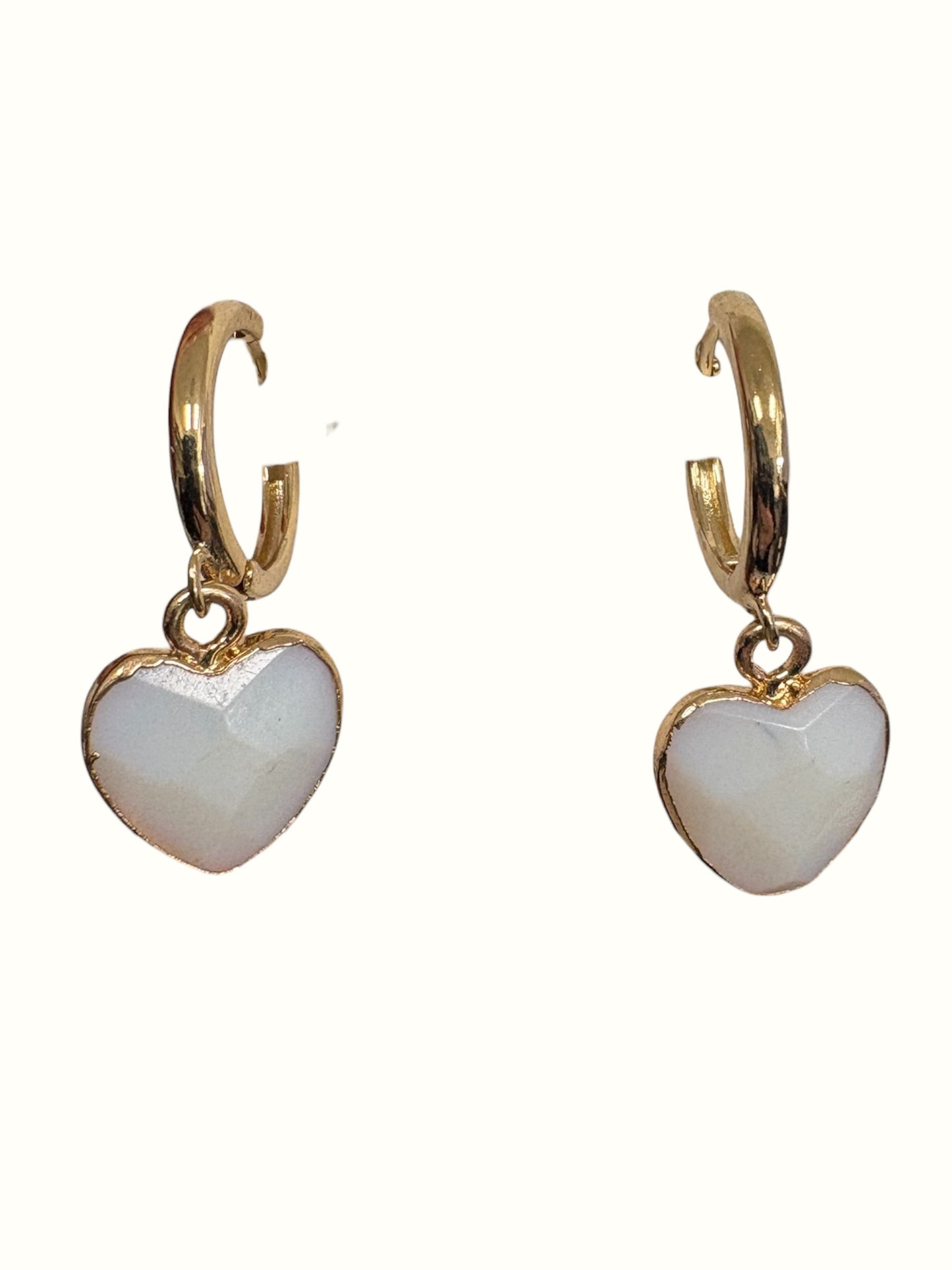 Opal Stone in Gold Dangle Earrings