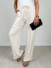 Linen Blend Wide Leg Pants