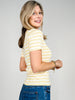 Classic Striped Crewneck Short Sleeve Sweater