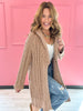 Shawl Open Front Cable Knit Cardigan Sweater