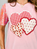 Heart Patch Pink Princess Short Sleeve Top