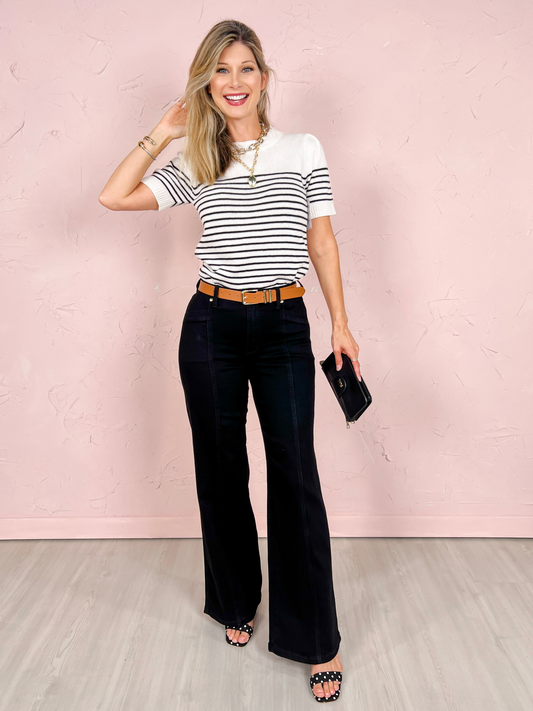 Judy Blue MOONLIGHT High Waist Retro Wide Black Jean