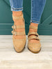 Corkys Cackle Triple Buckle Boots in Sand Suede