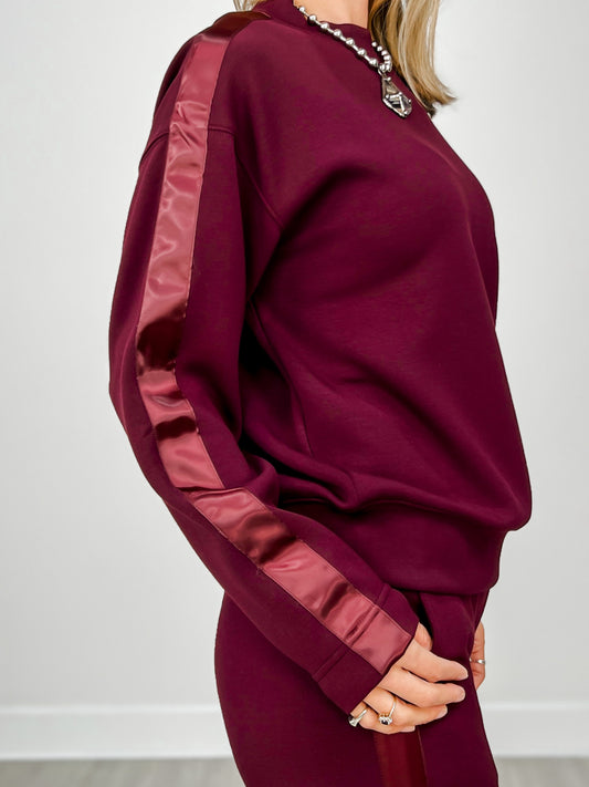 Modal Scuba Luxe Satin Crew Neck Pullover