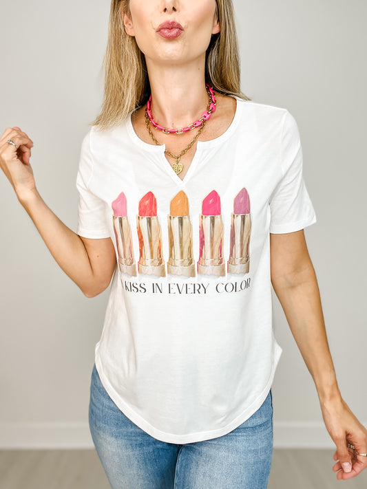 A Kiss In Every Color Graphic Tee