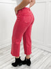 Special A Vintage Magenta High Rise Boot Cut Stretch Wide Leg
